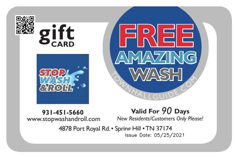 Car Wash gift card